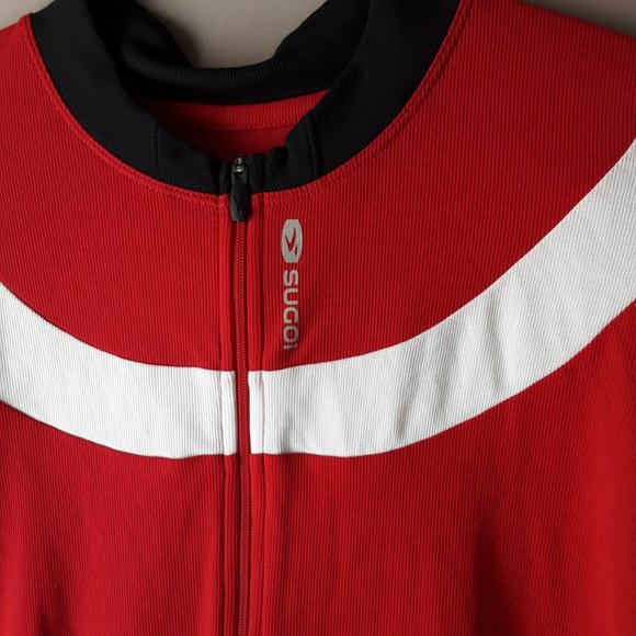 Sugoi Men's Evolution Full-Zip Cycling Jersey Matador Red & Black New! Size XL - Picture 4 of 14